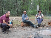 Bernie, Moshe and Colin at Little O'Tooles campground